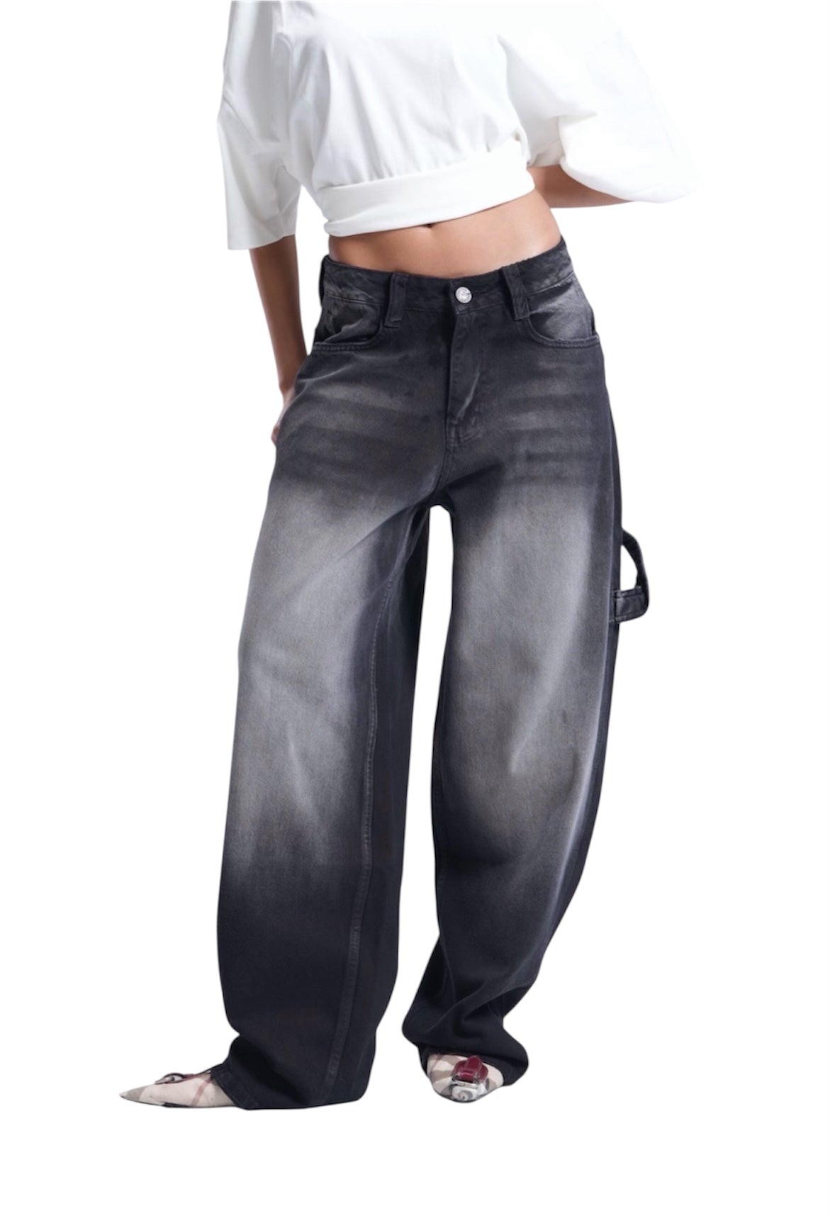 BLACK BAGGY DENIM JET