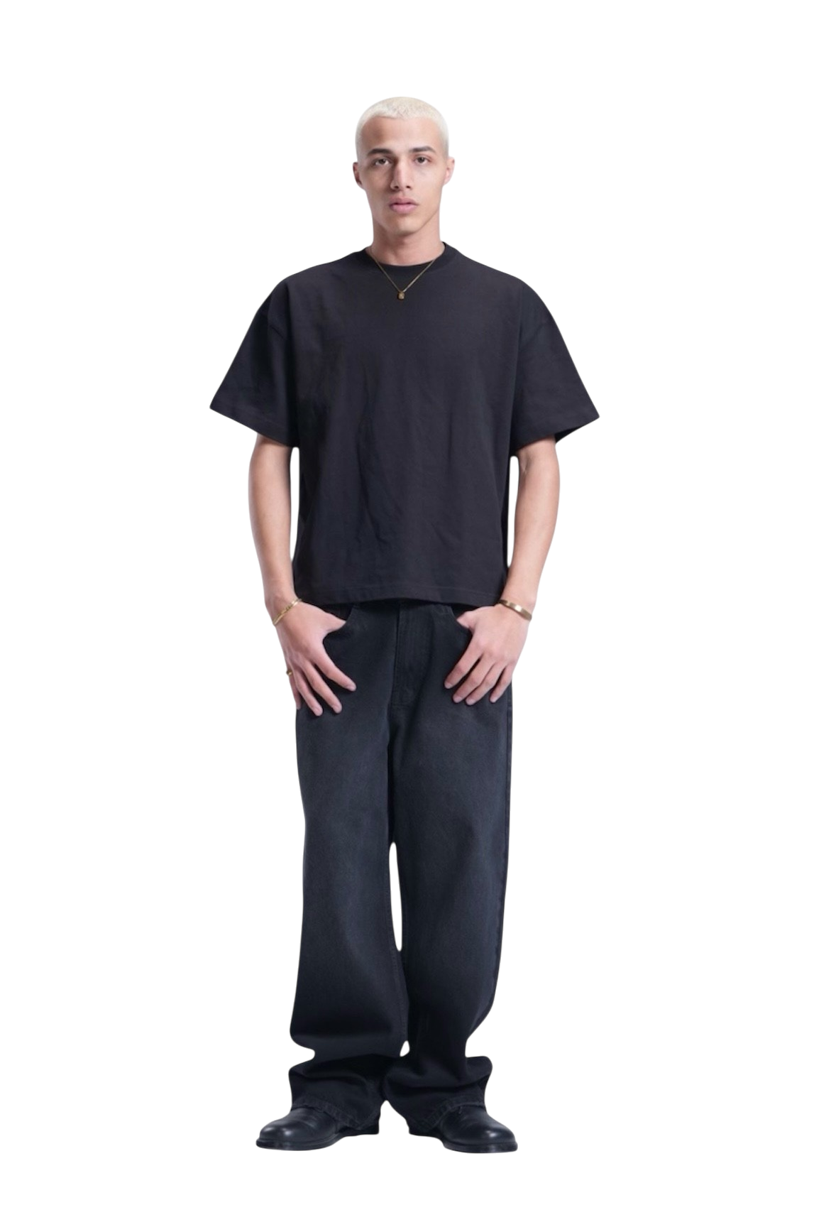 BLACK BAGGY DENIM UNISEX
