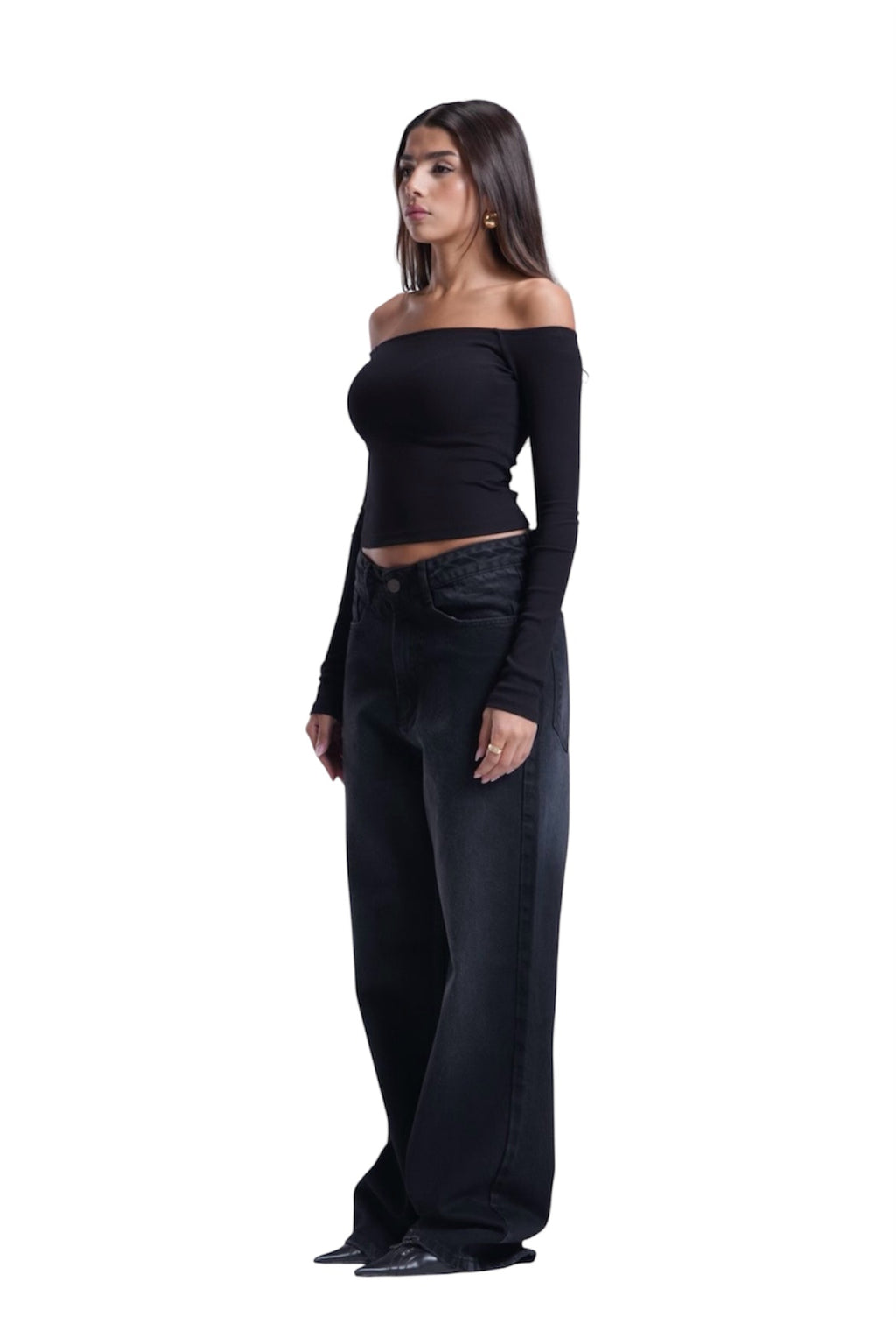 BLACK BAGGY DENIM UNISEX