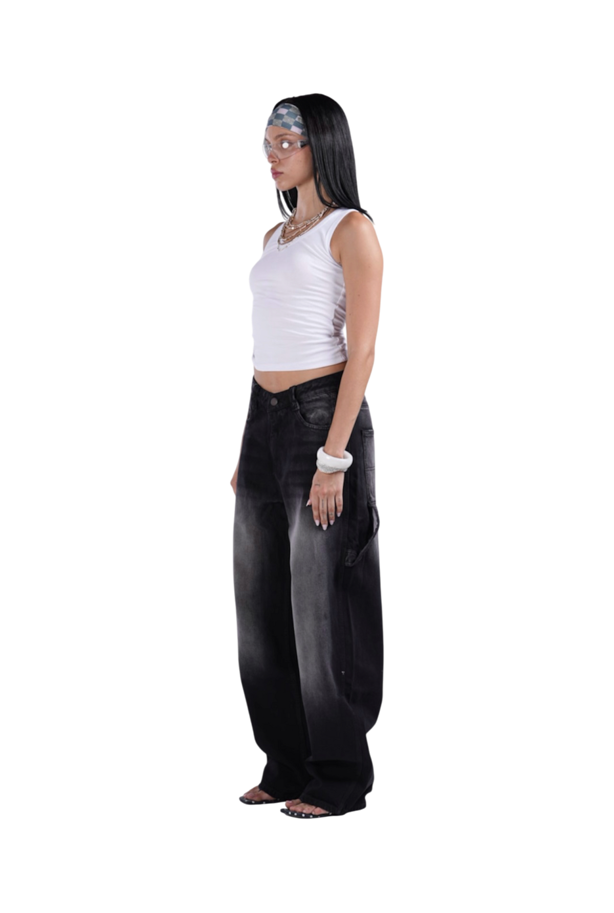 BLACK BAGGY DENIM JET