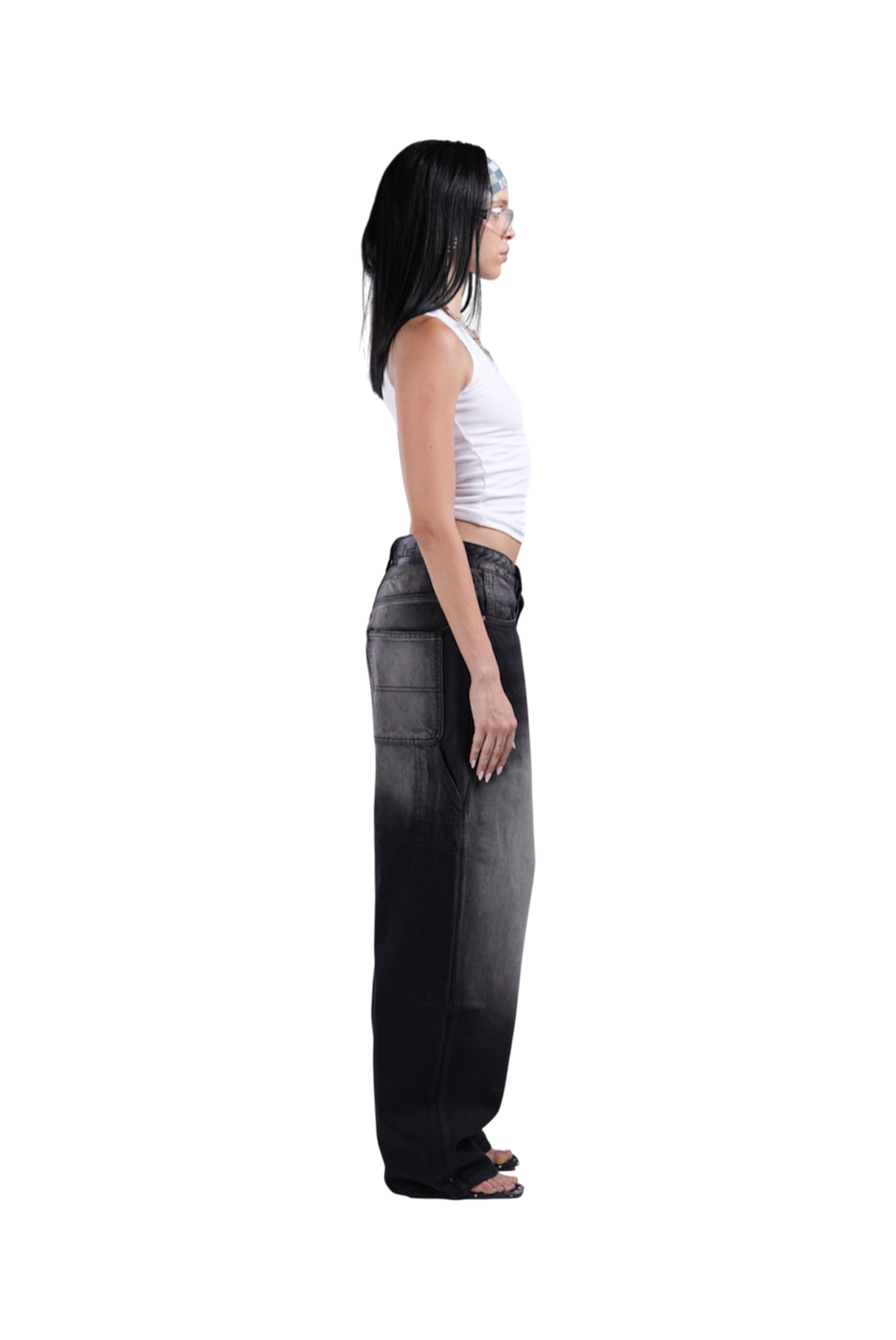 BLACK BAGGY DENIM JET