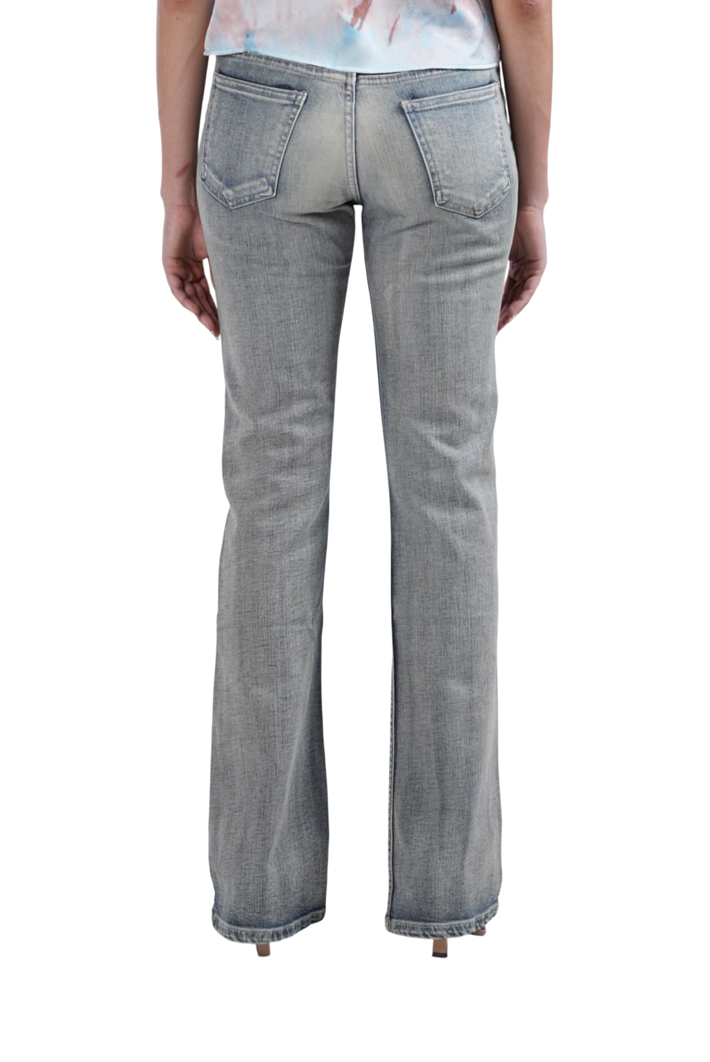 BOOTCUT BLUE WITH WITHE