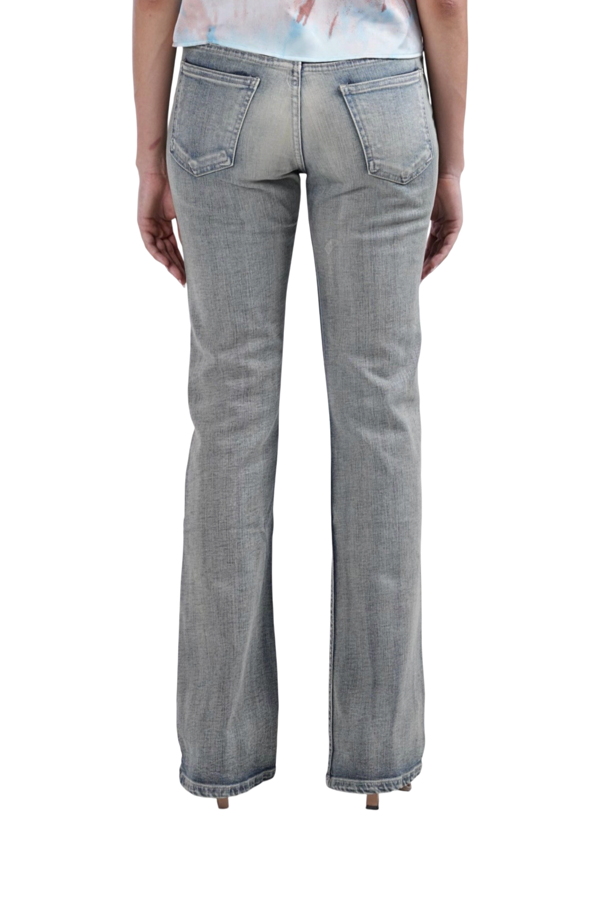BOOTCUT BLUE WITH WITHE