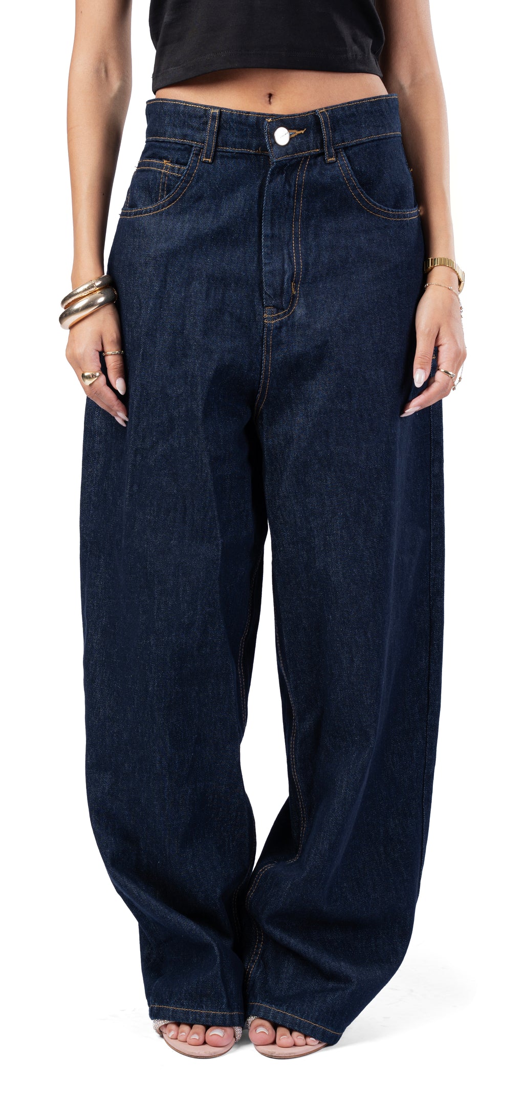 NAVY BAGGY DENIM UNISEX