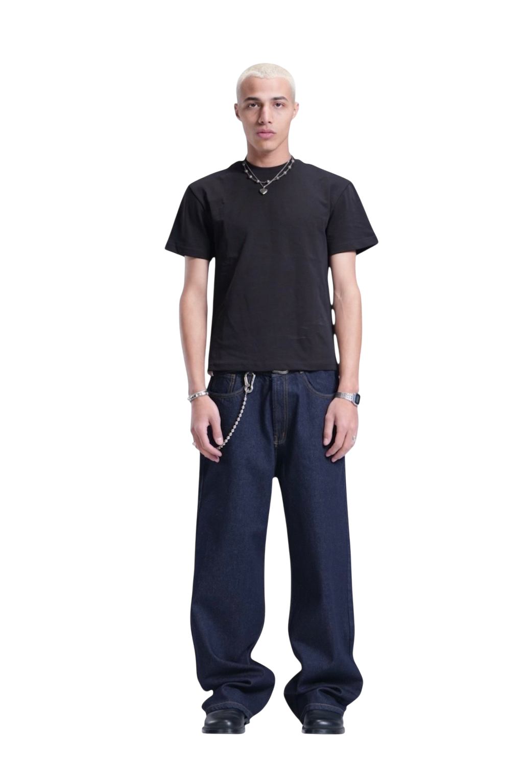 NAVY BAGGY DENIM UNISEX
