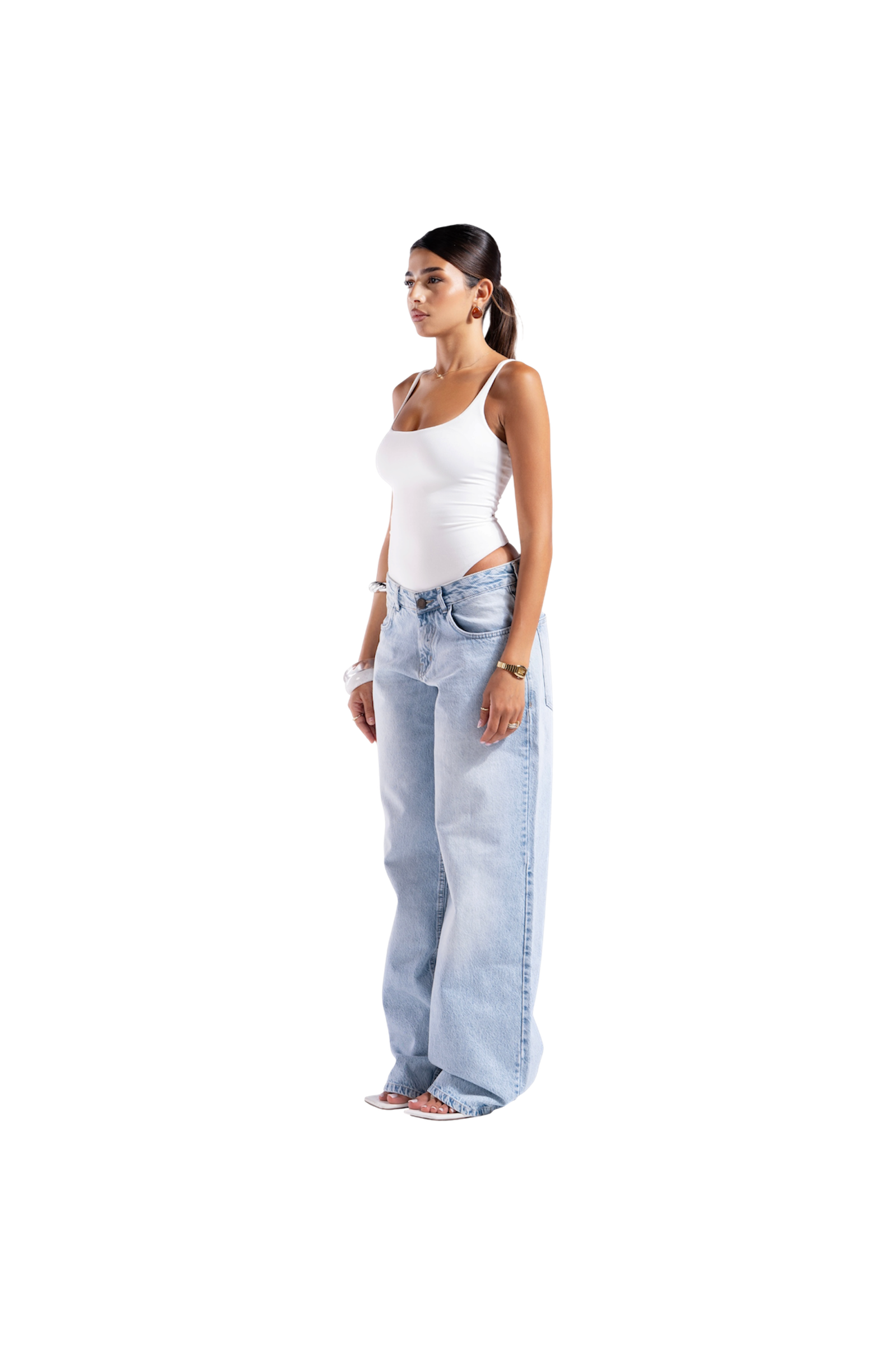 ICY LOW WASIT BAGGY DENIM