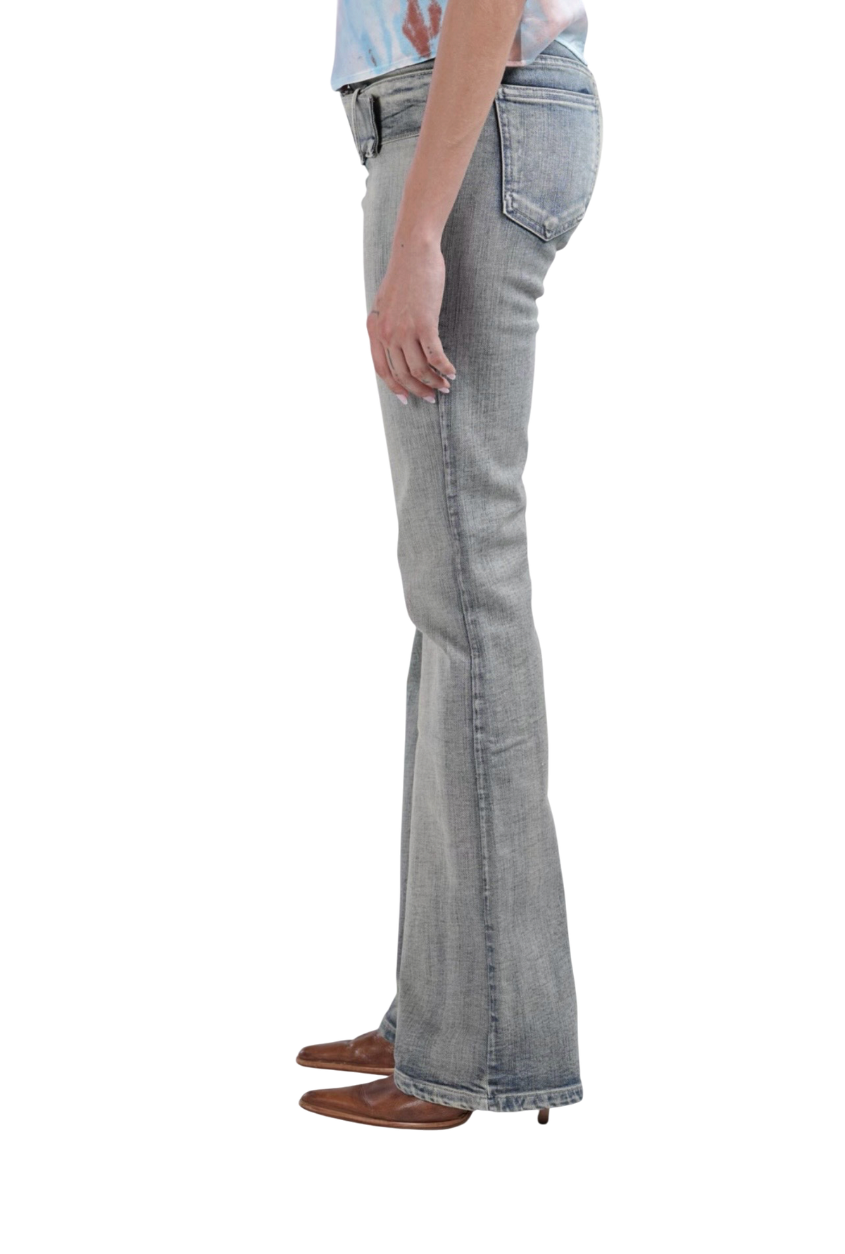 BOOTCUT BLUE WITH WITHE