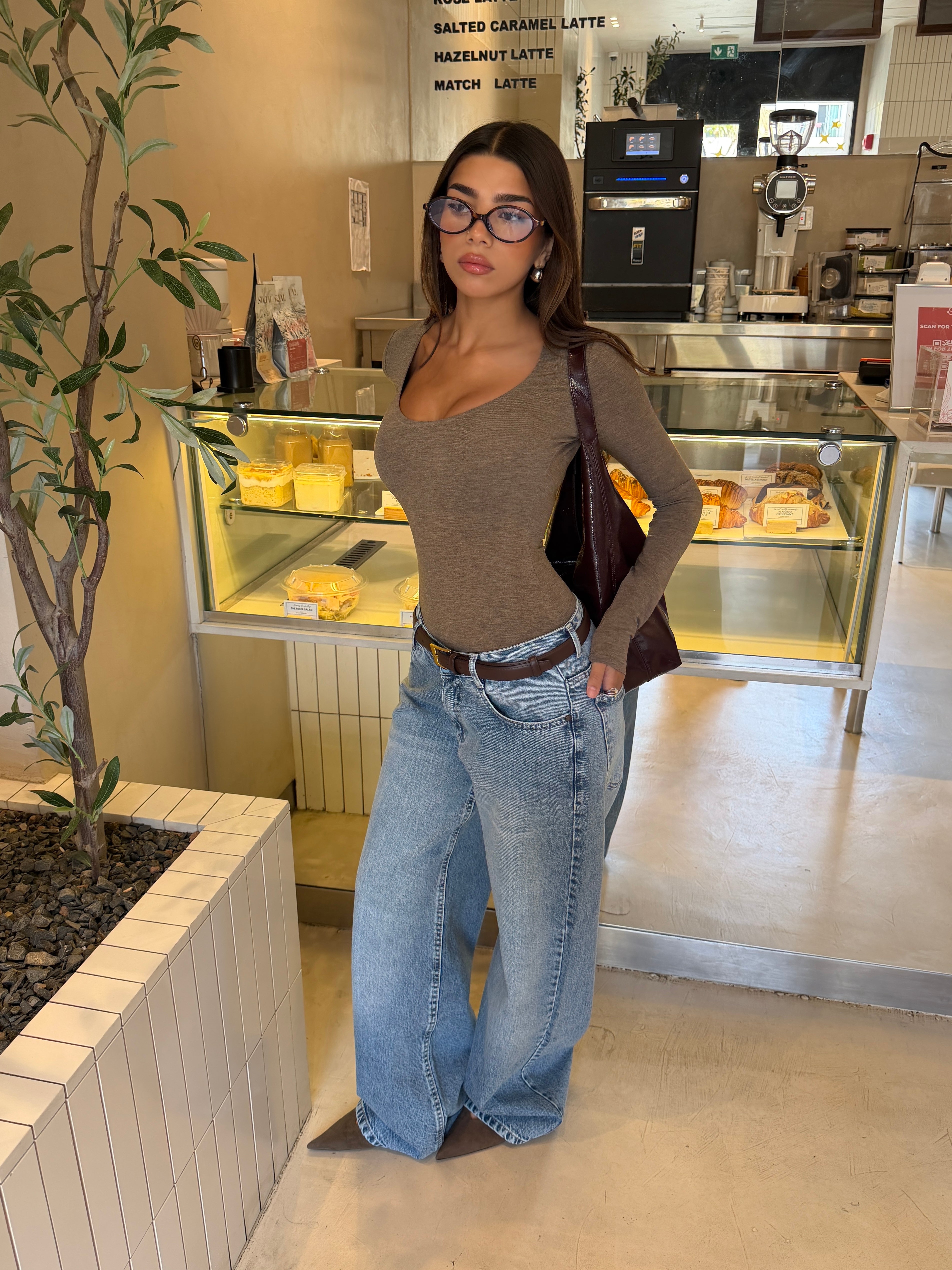 BLUE LOW WAIST BAGGY DENIM