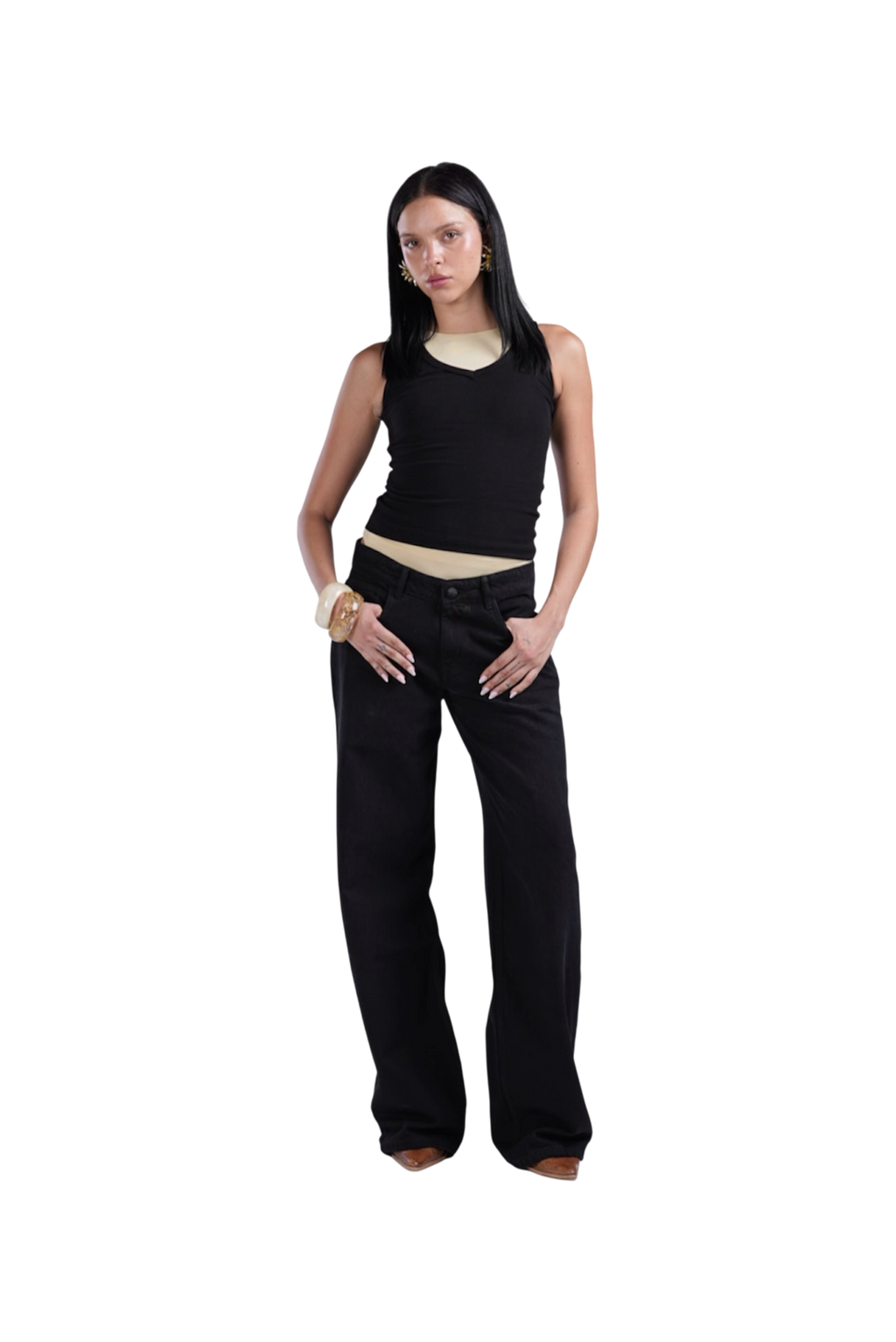 BLACK LOW WAIST