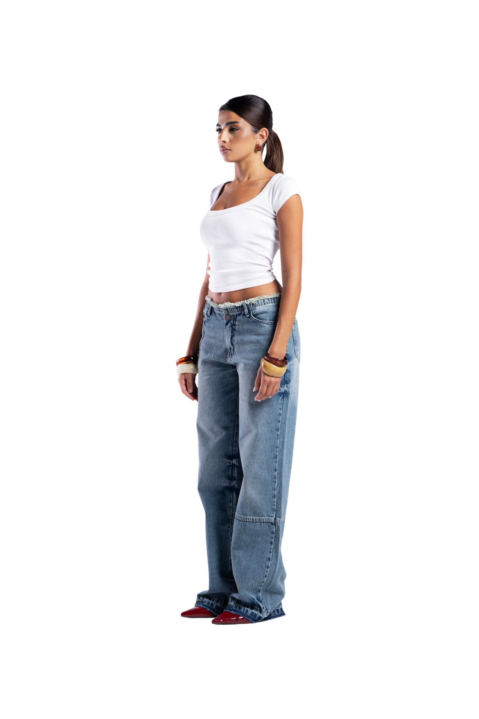 NO WAIST BAGGY DENIM