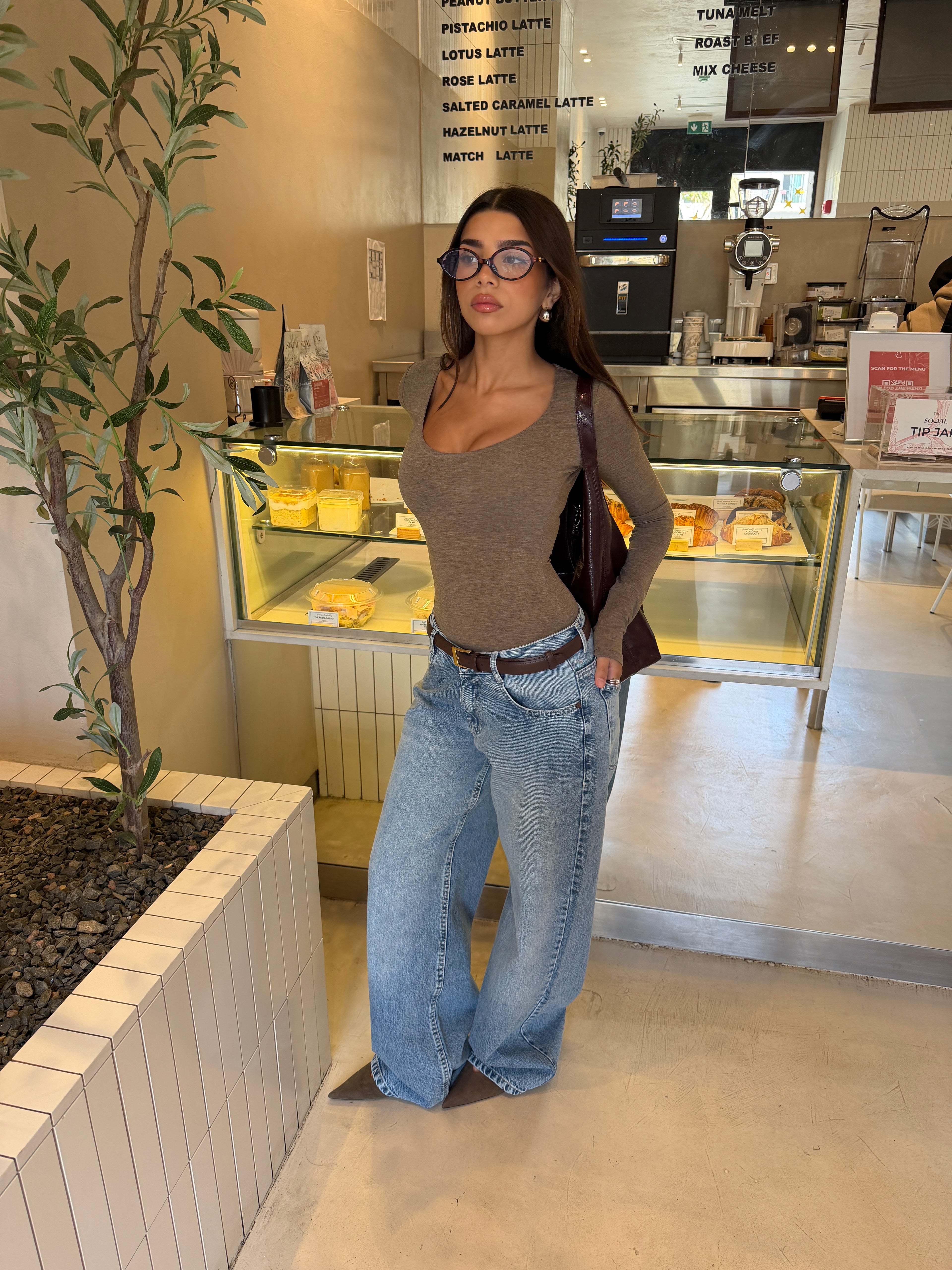 BLUE LOW WAIST BAGGY DENIM