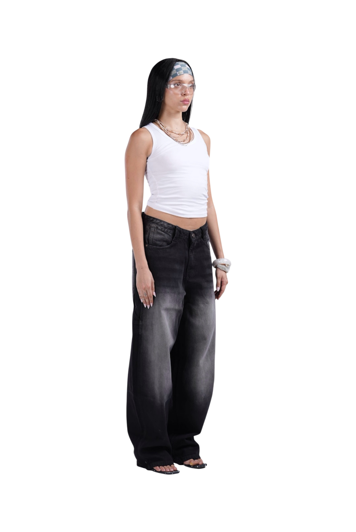 BLACK BAGGY DENIM JET
