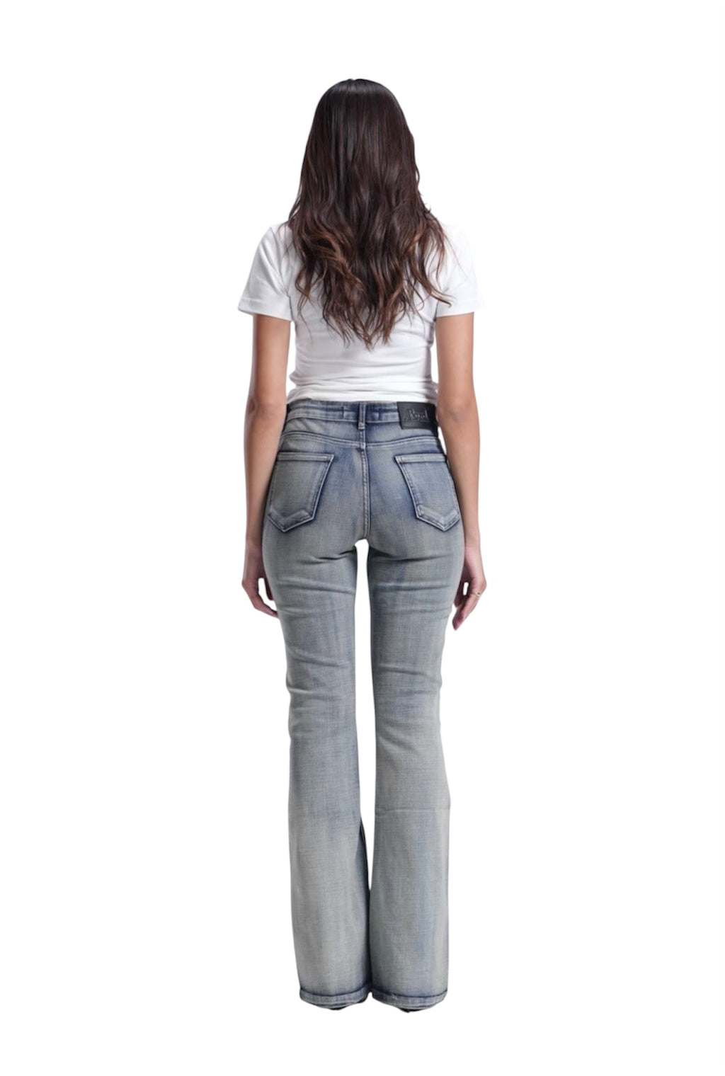 BOOTCUT BLUE WITH WITHE
