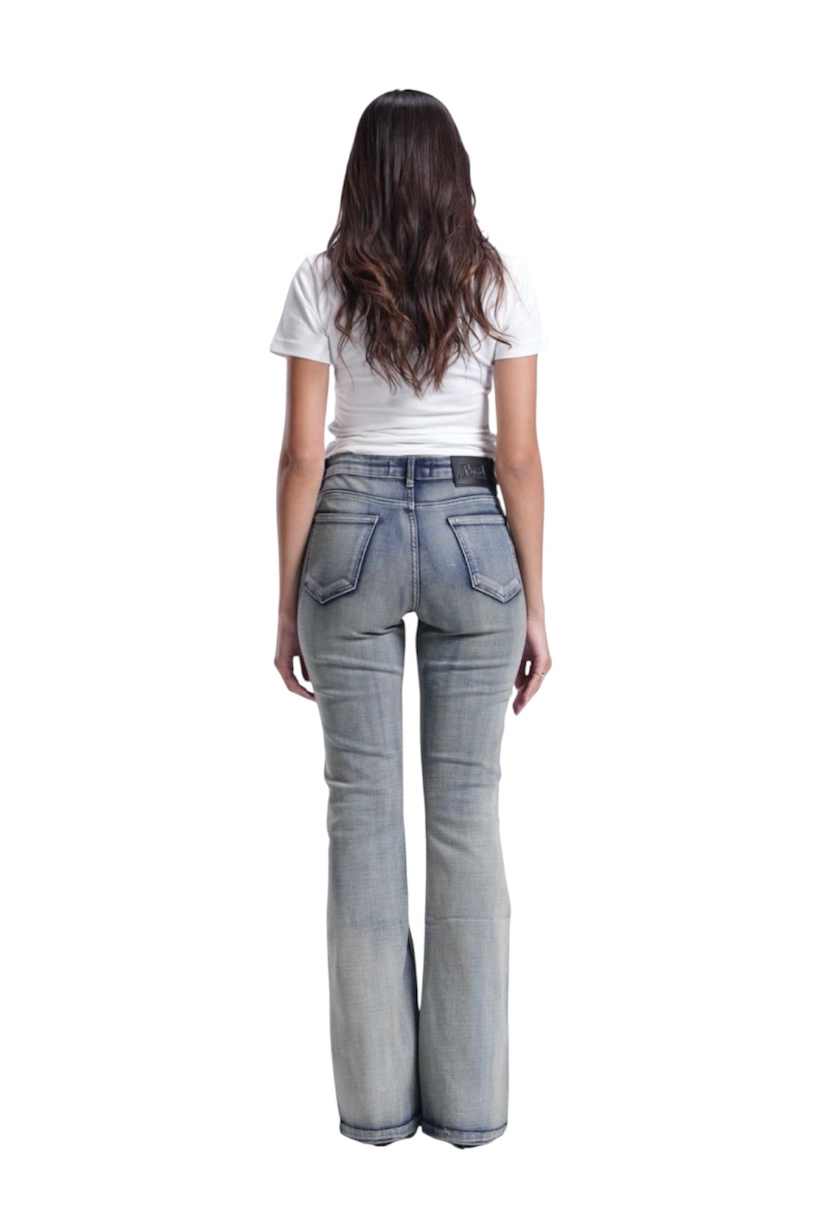 BOOTCUT BLUE WITH WITHE