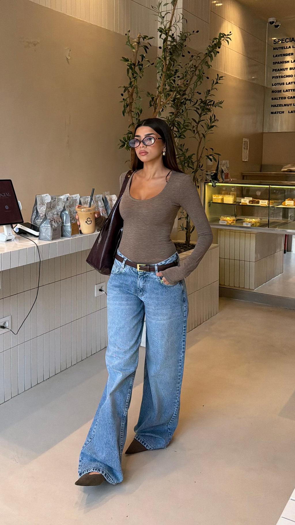 BLUE LOW WAIST BAGGY DENIM