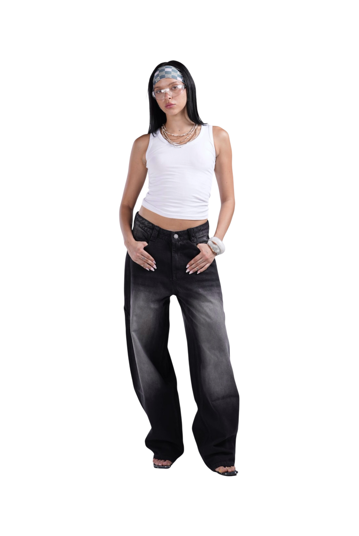 BLACK BAGGY DENIM JET