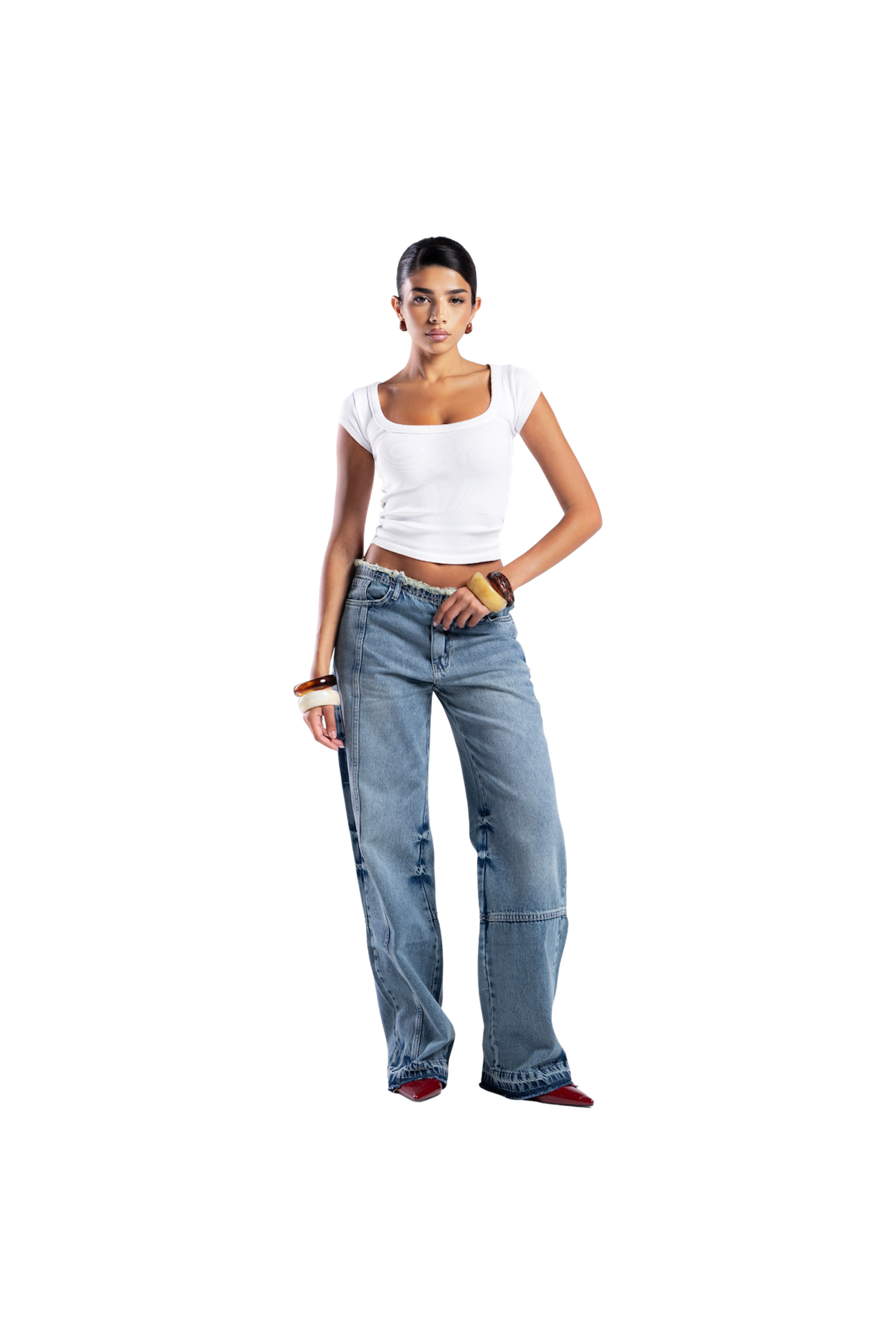 NO WAIST BAGGY DENIM