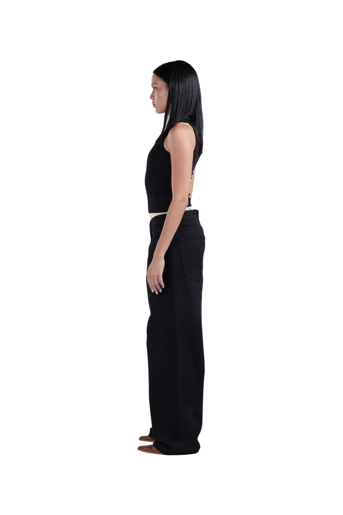 BLACK LOW WAIST