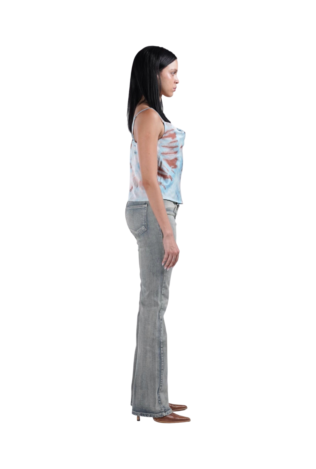 BOOTCUT BLUE WITH WITHE