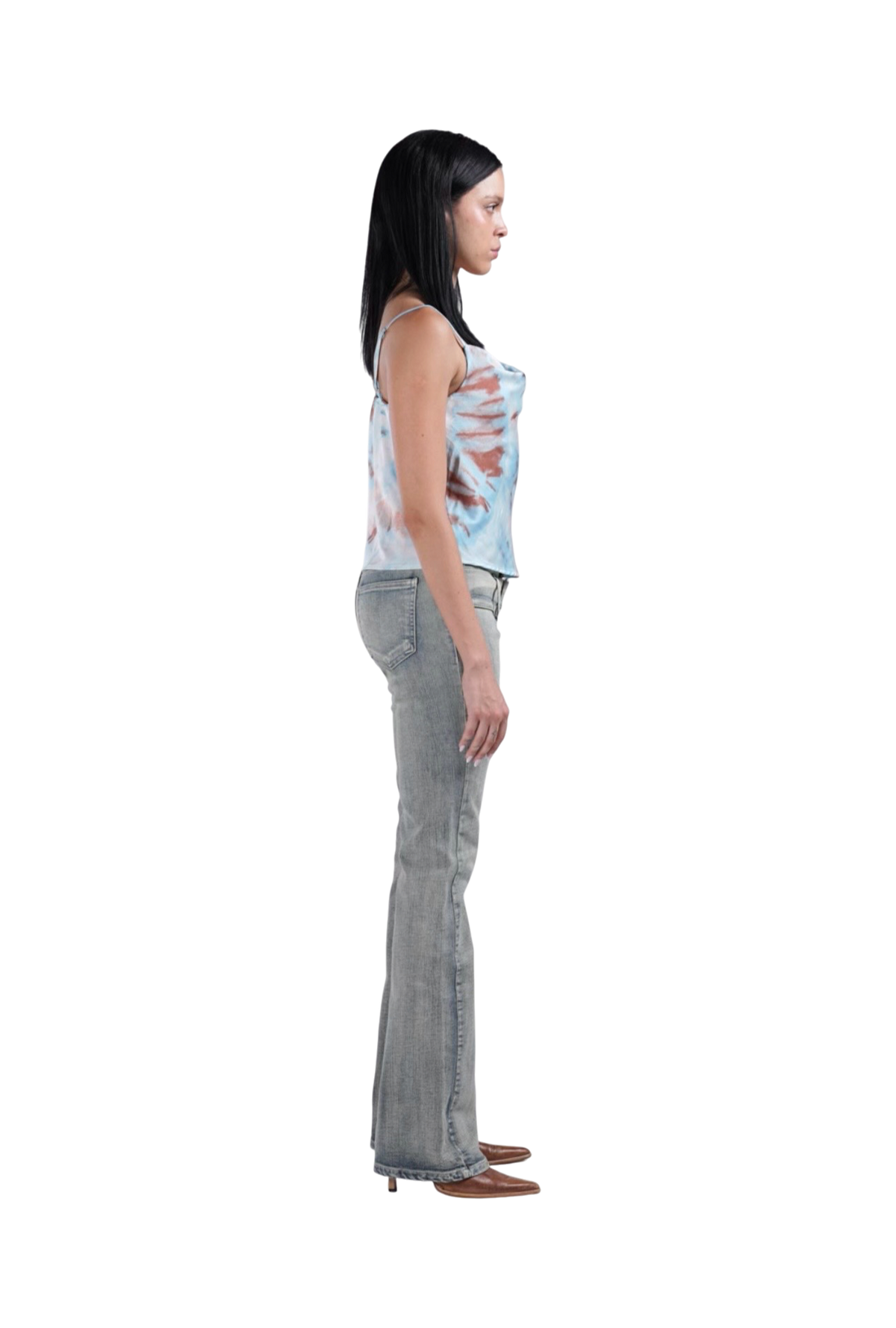 BOOTCUT BLUE WITH WITHE