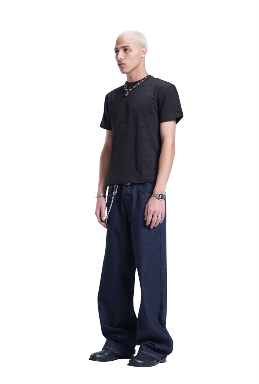 NAVY BAGGY DENIM UNISEX