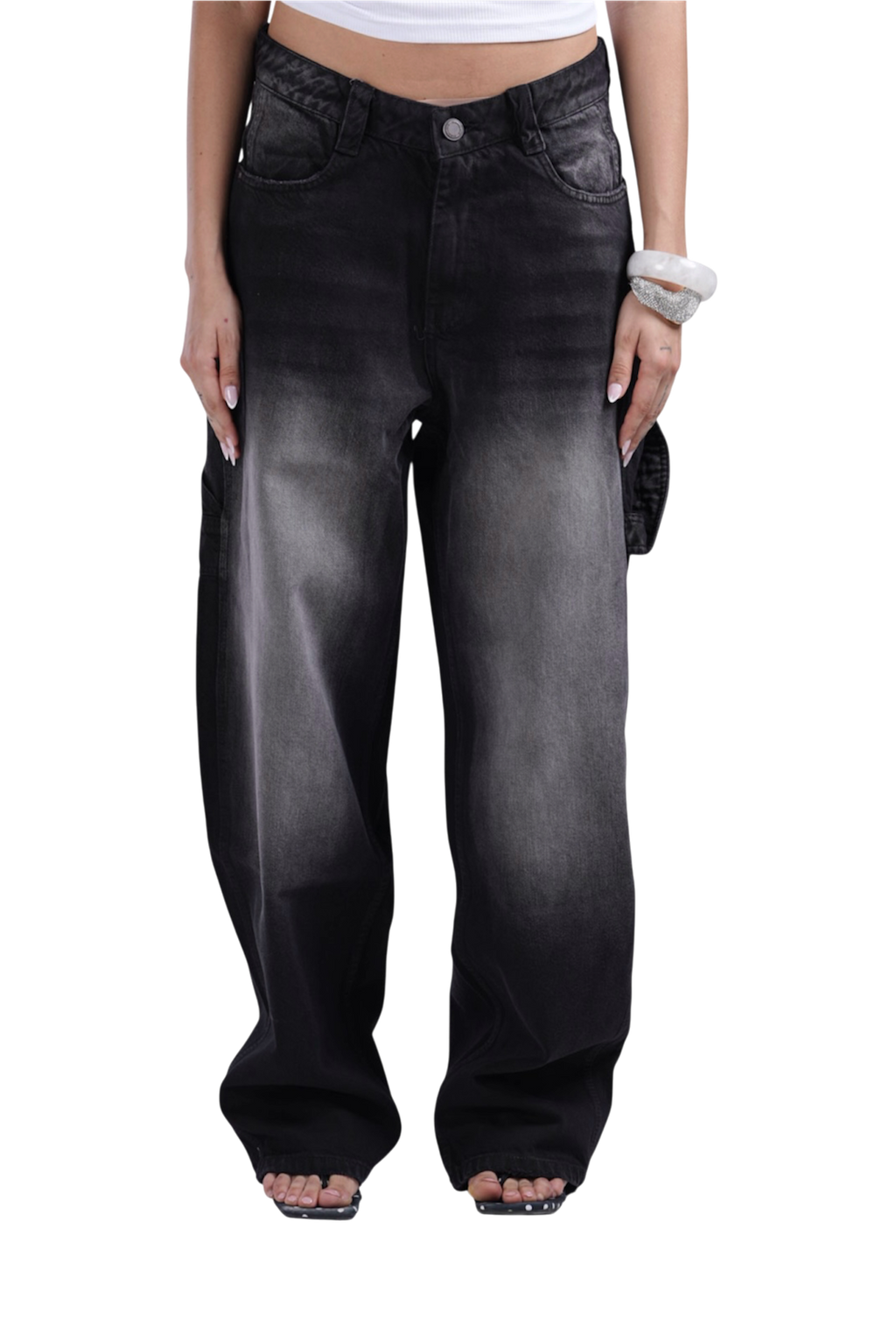BLACK BAGGY DENIM JET