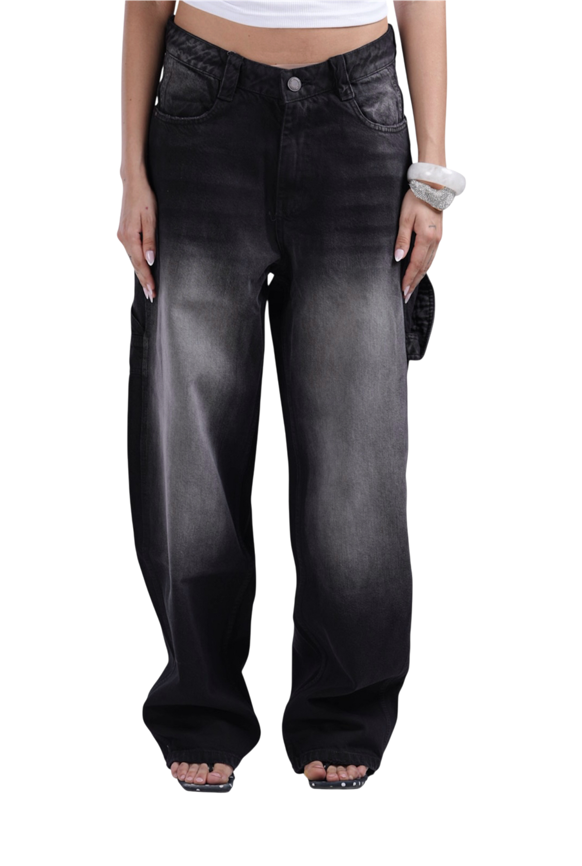 BLACK BAGGY DENIM JET