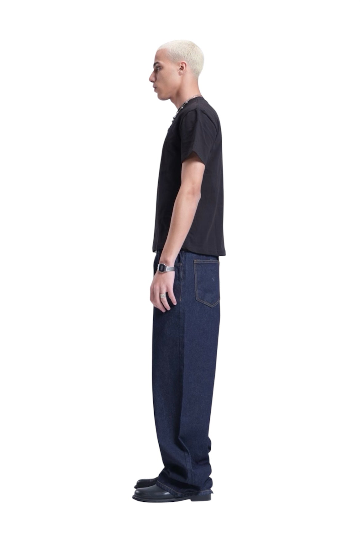 NAVY BAGGY DENIM UNISEX