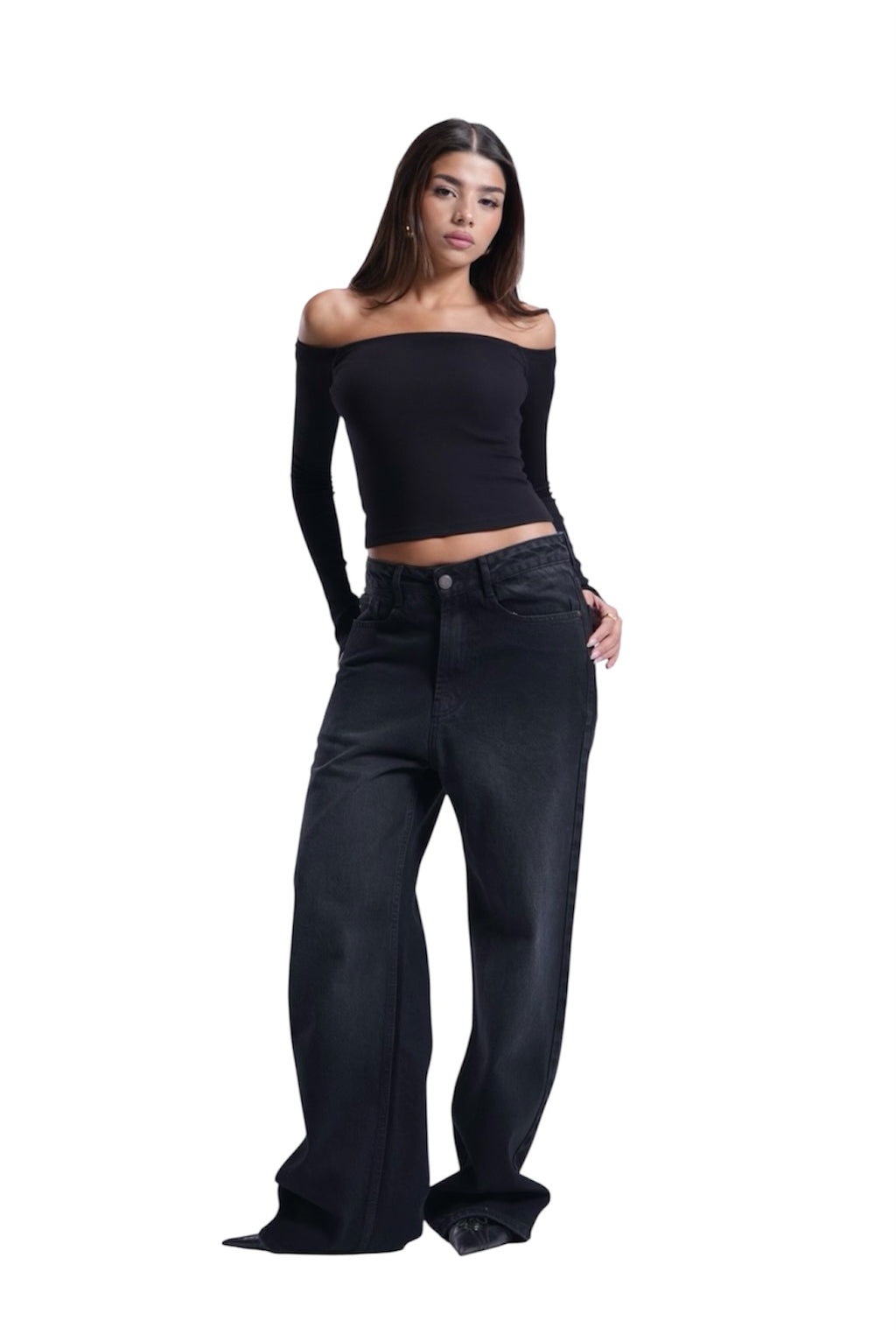 BLACK BAGGY DENIM UNISEX