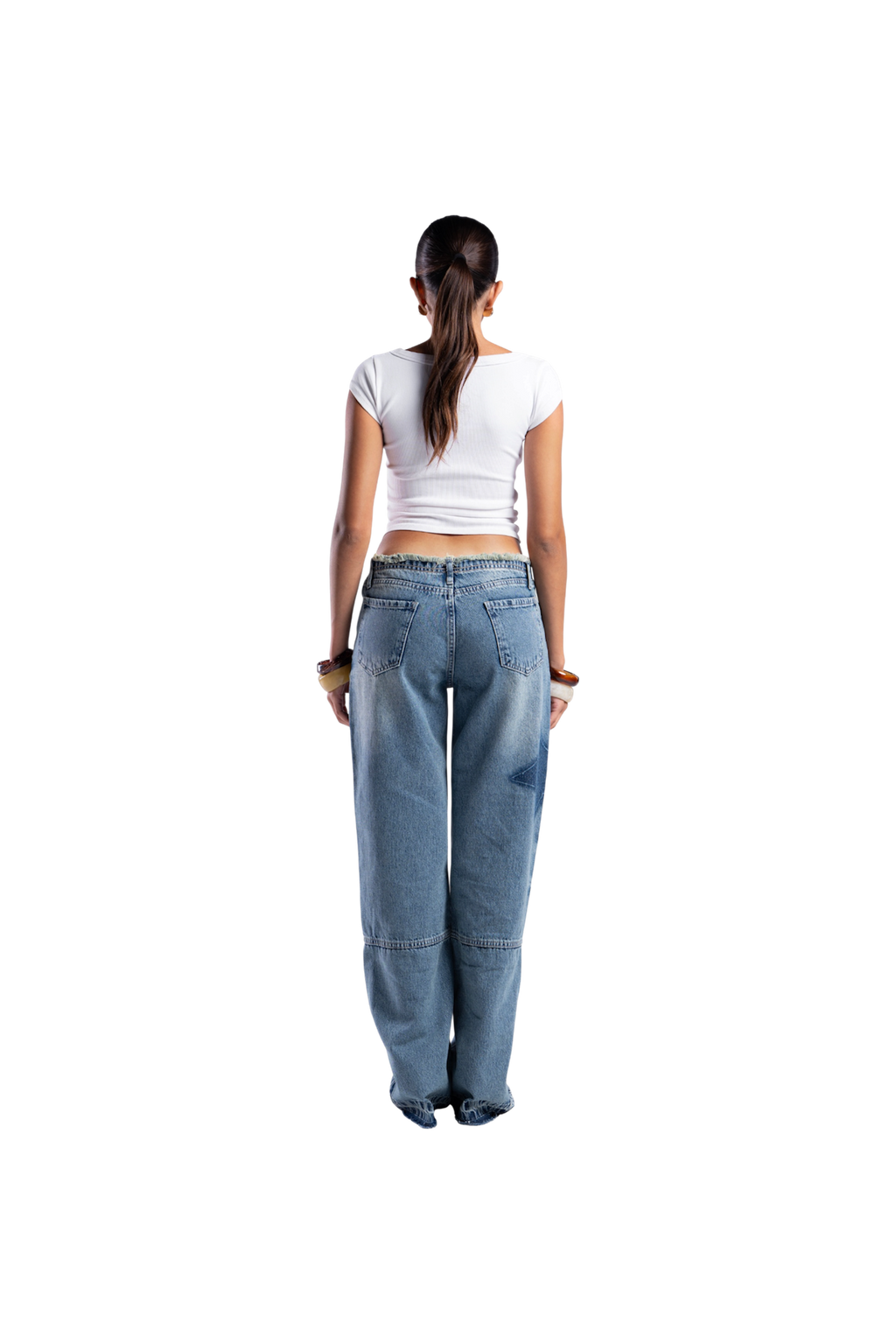 NO WAIST BAGGY DENIM