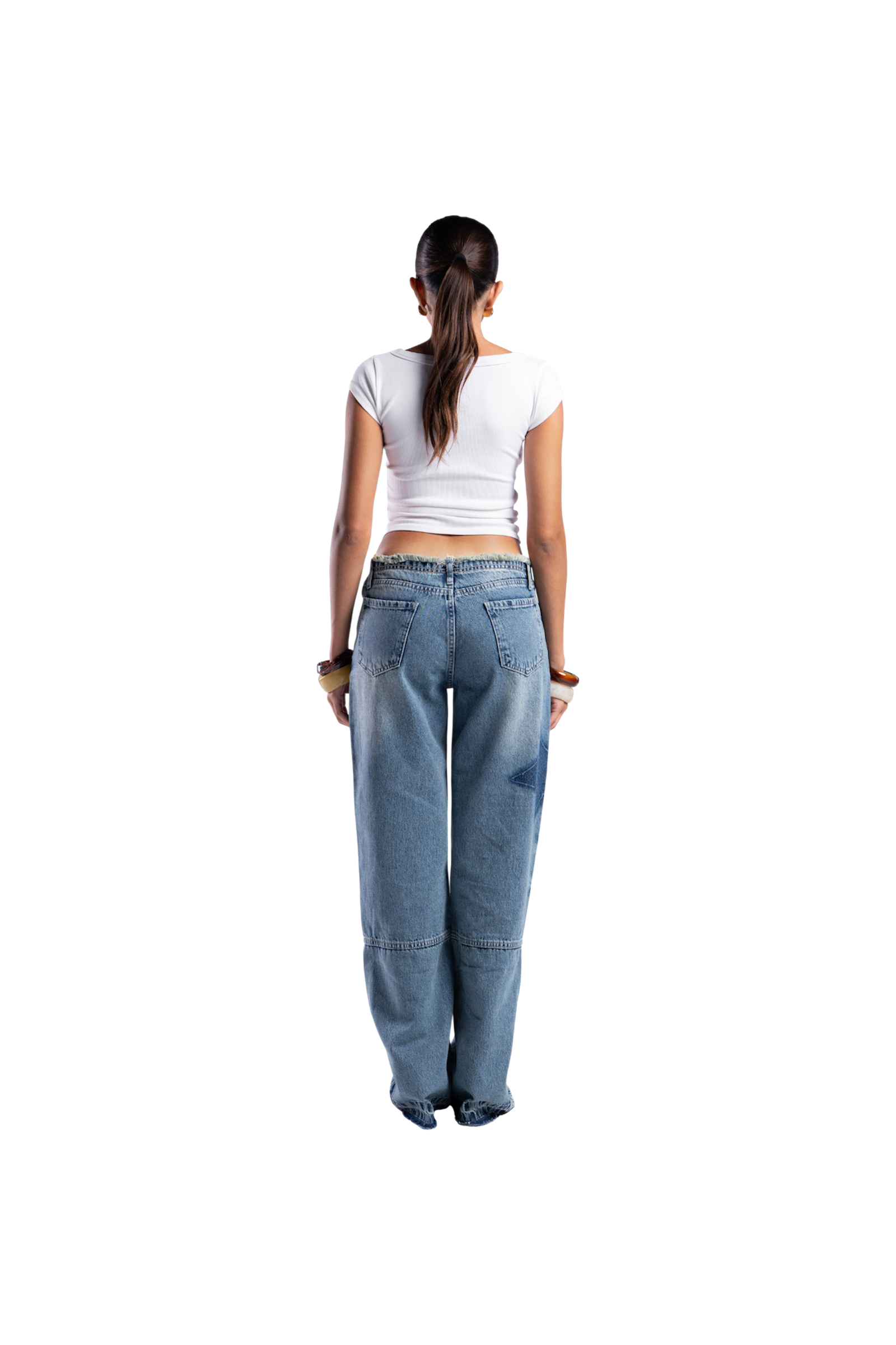 NO WAIST BAGGY DENIM
