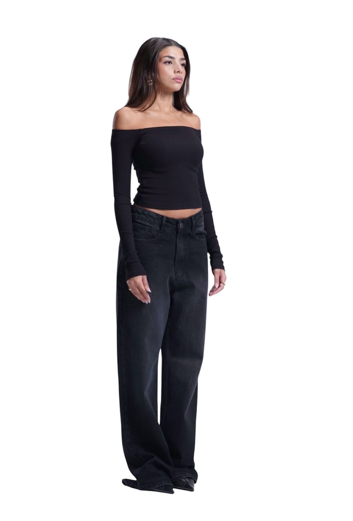 BLACK BAGGY DENIM UNISEX