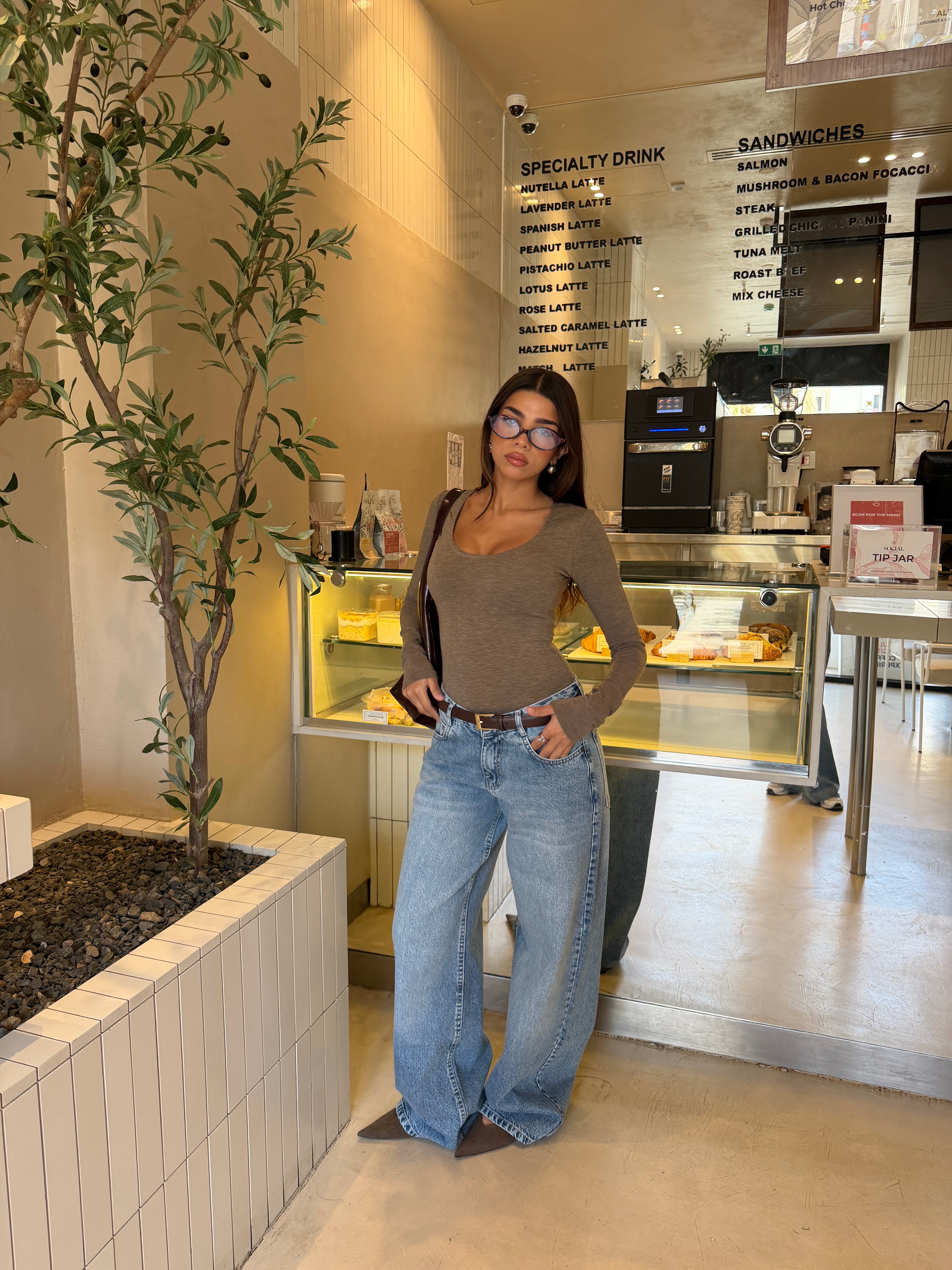 BLUE LOW WAIST BAGGY DENIM