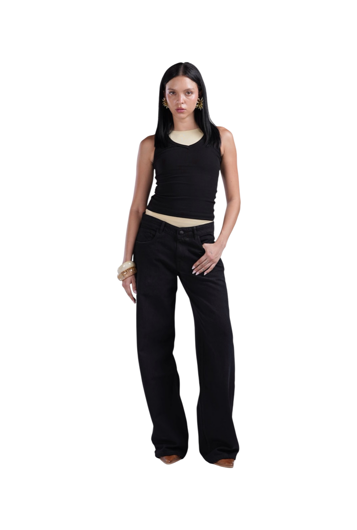 BLACK LOW WAIST