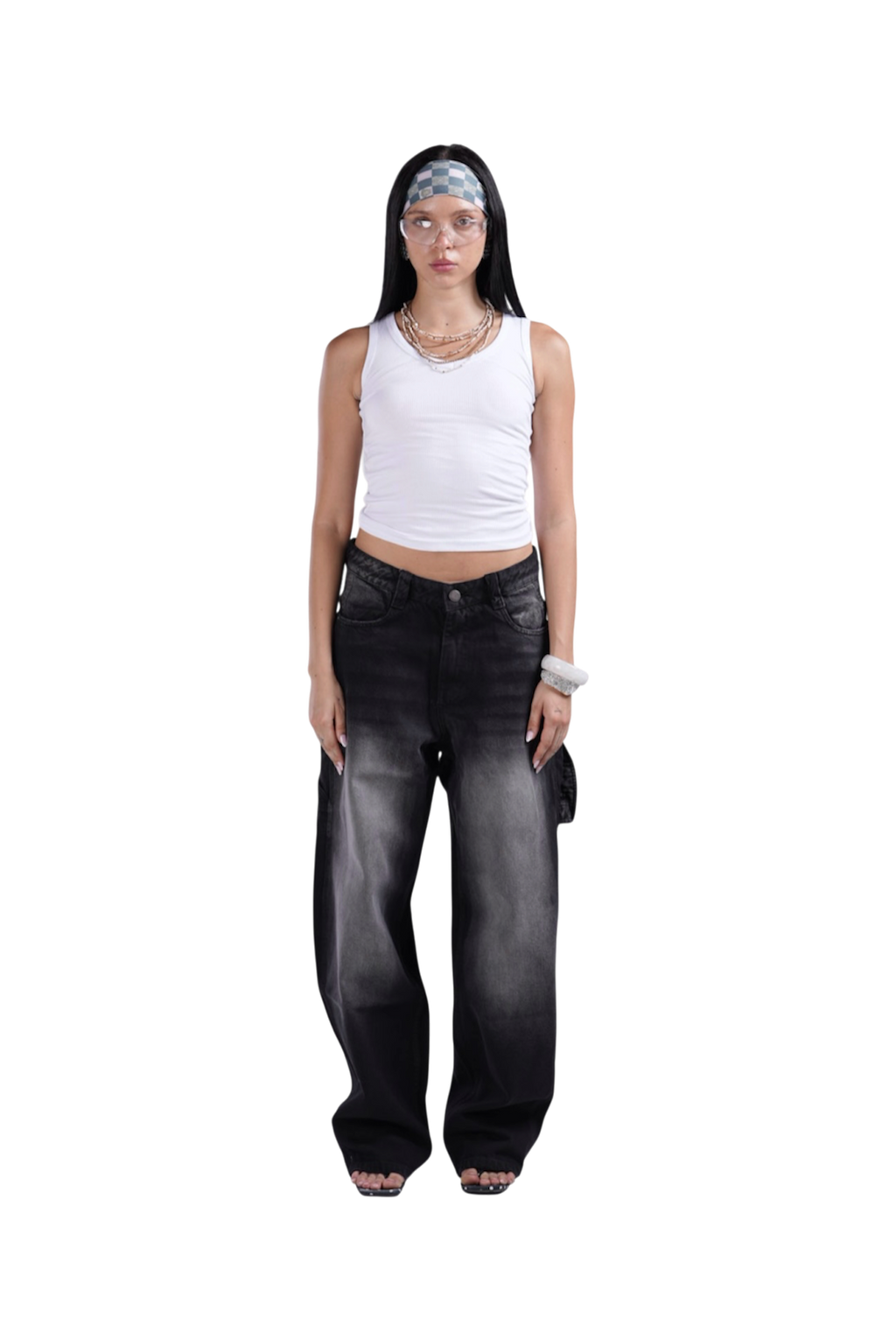 BLACK BAGGY DENIM JET