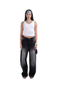 BLACK BAGGY DENIM JET