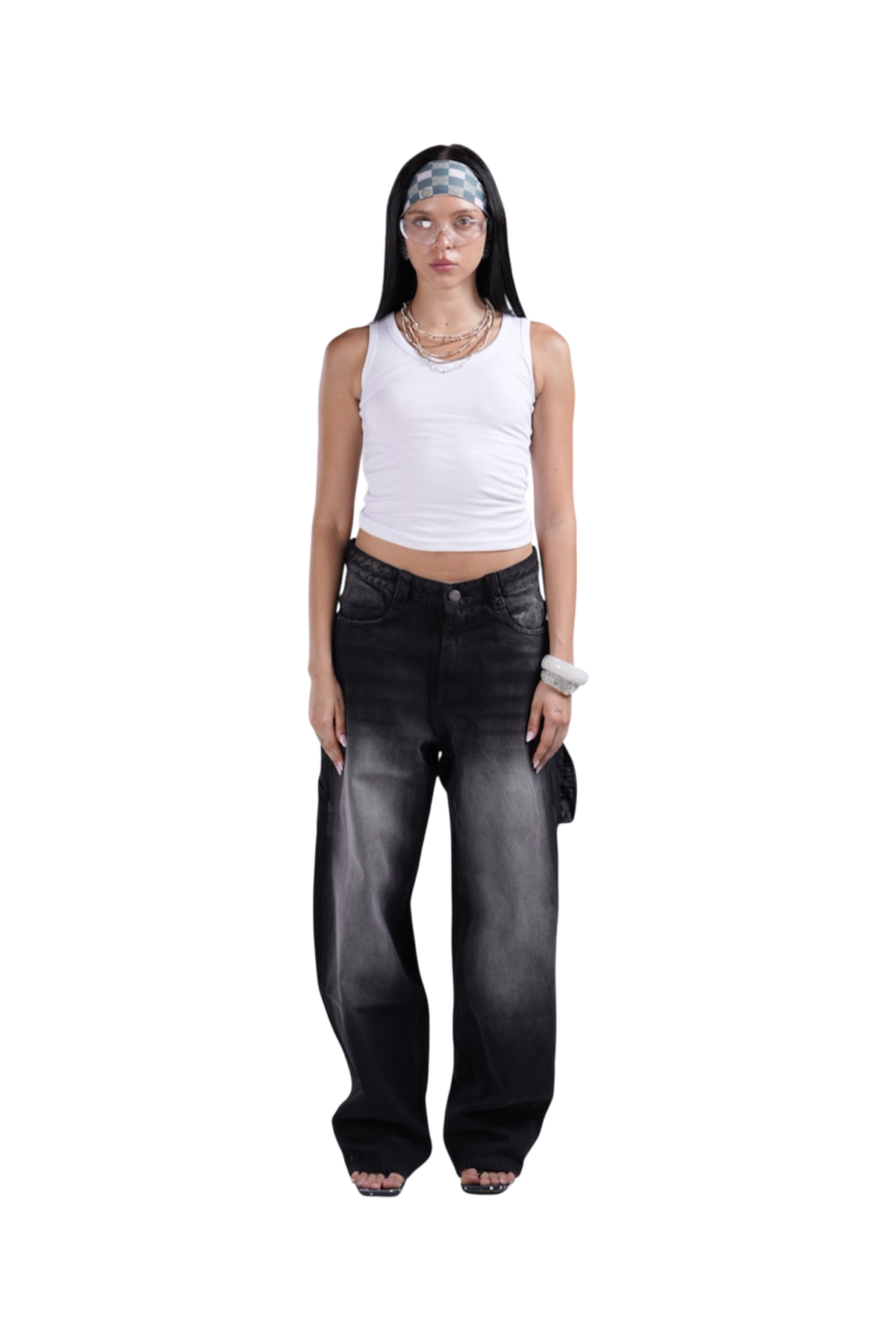 BLACK BAGGY DENIM JET