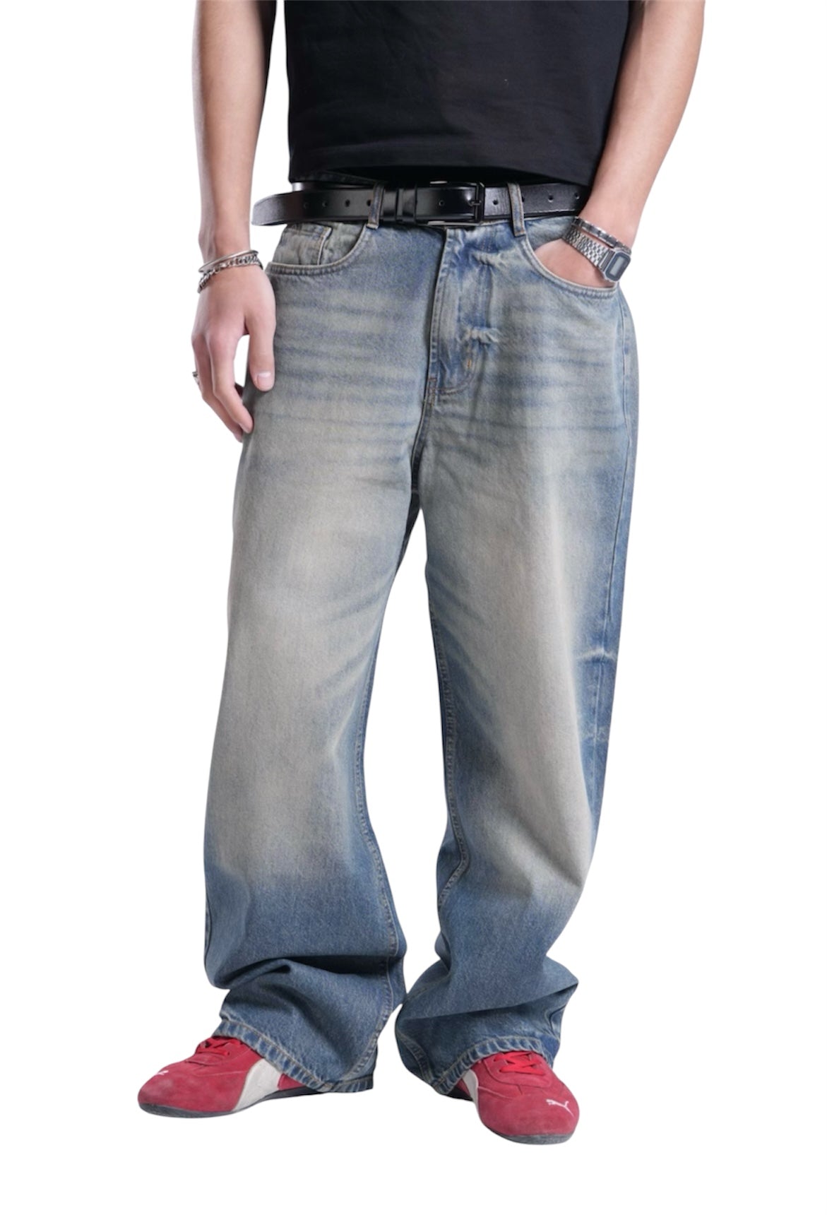 DIRTY BLUE BAGGY DENIM UNISEX