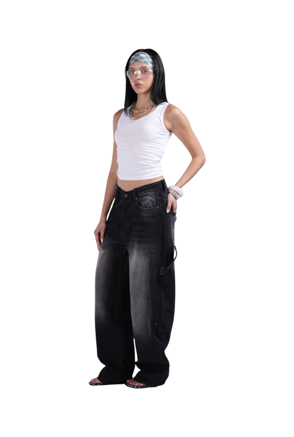 BLACK BAGGY DENIM JET