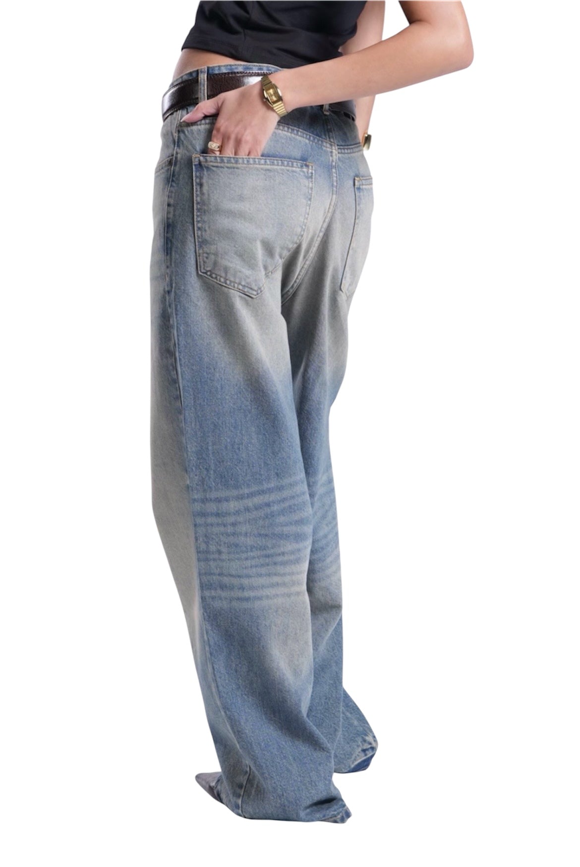 DIRTY BLUE BAGGY DENIM UNISEX
