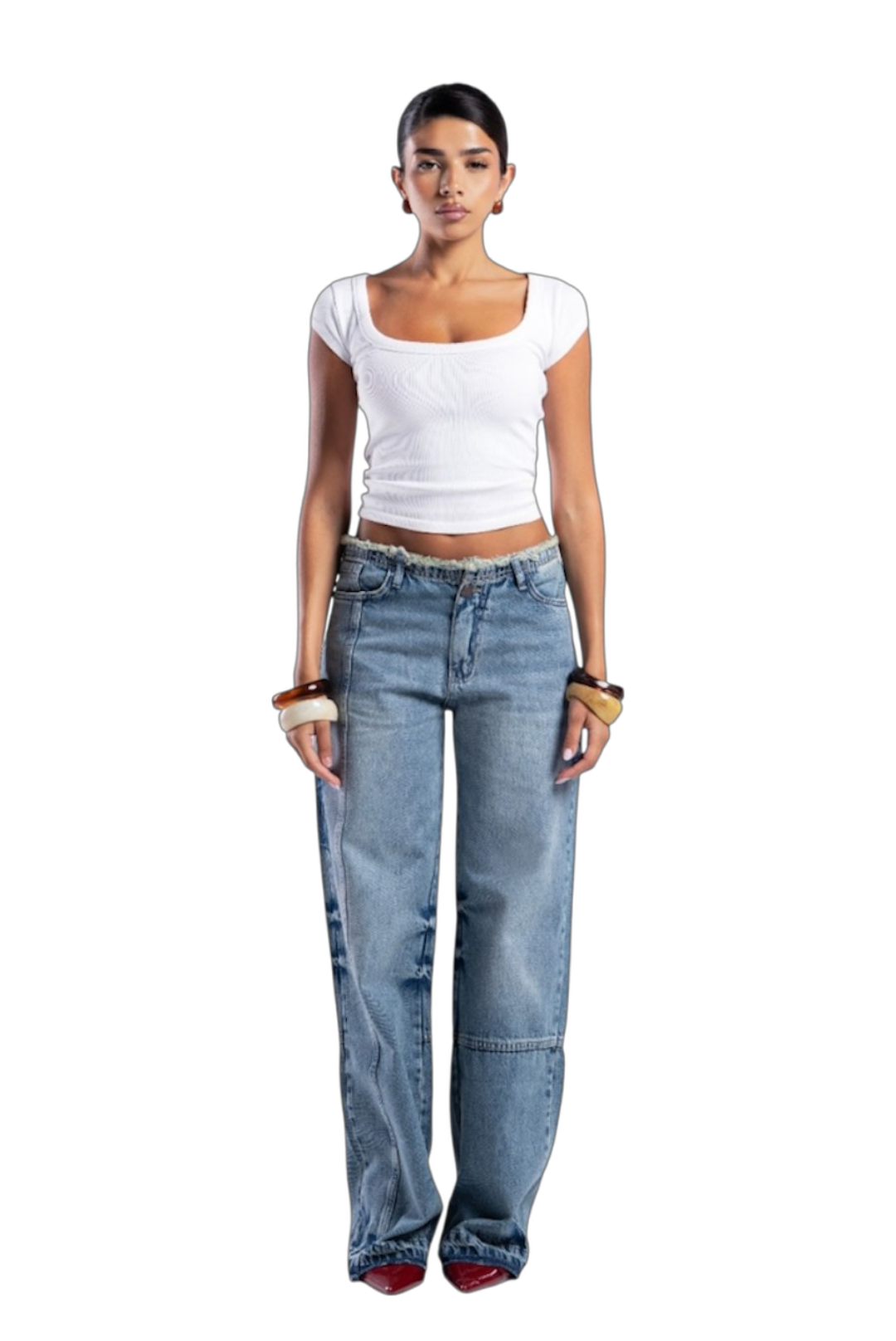 NO WAIST BAGGY DENIM